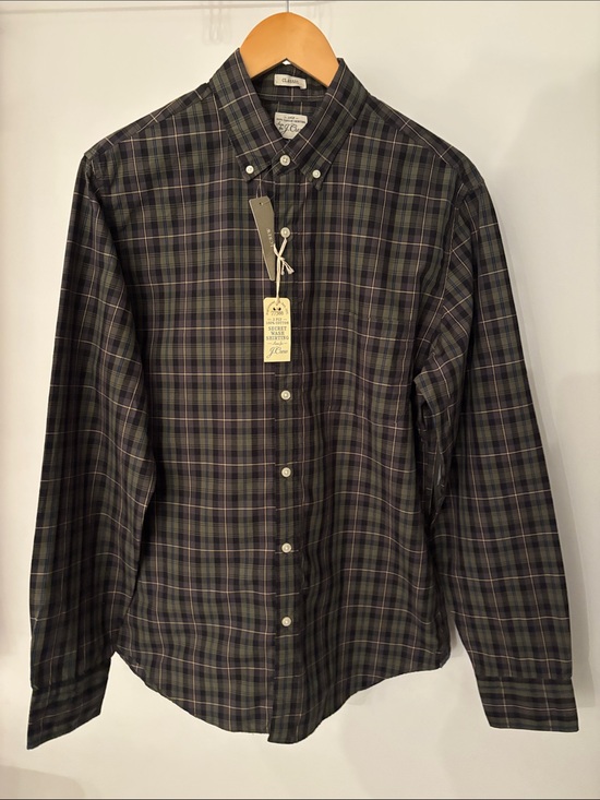 Club Room Other - J.Crew M Classic Secret Wash Plaid Button Down 100% Cotton NWT